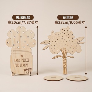 Exhibidor de Arreglos Florales de Madera de 20cm x 23cm, Soporte de Mesa para Decoración Interior del Hogar, Estilo Moderno Rústico - Product Image 1