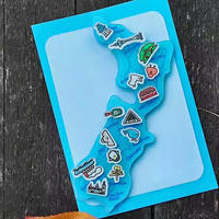 Imán de Refrigerador Acrílico 3D Personalizado al por Mayor, Duradero, Impreso con UV, Mapa de Ciudad Moderno, Recuerdo con Monumentos, Personalizado, Kawaii