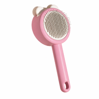 Moufles et rouleaux de toilettage pour animaux de compagnie, à oreilles de lapin, auto-nettoyants, en acier inoxydable, pour l'élimination des poils, le démêlage, le massage et la toilettage, pour chiens et chats, design simple