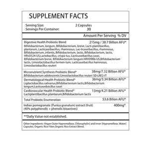 OEM ODM Daily Synbiotic Capsules with Digestive Health Probiotic <b>Blend</b> Supports Healthy Regularity Soomths Clear Skin - Product Image 2
