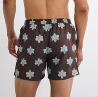 Shorts de bain pour hommes à imprimé cactus nordique