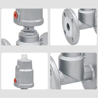 Katup Pneumatik Sudut Vertikal WanJiaDe DN15-DN65 Baja Tahan Karat 304 dengan Seal PTFE untuk Kontrol Air 0-1.6MPa Suhu Tinggi