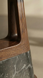 Modern Luxury <b>Marble</b> Dining Table Calacatta Violet Natural Stone <b>Top</b> with Solid Walnut Wood Legs for Home Restaurant PISANO - Product Image 4