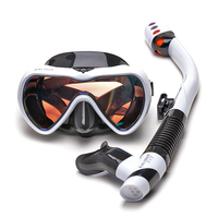 Masque de plongée Aloma avec lentille en verre trempé, sangle en silicone, pour la natation, la plongée sous-marine, la plongée libre, ensemble de plongée avec tuba, cadre en plastique