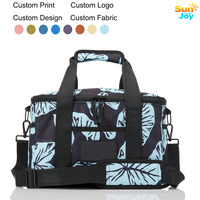 Sac isotherme de luxe personnalisé en toile, classique, pliable, 12L, imperméable, en tissu thermique, pour plage et pique-nique