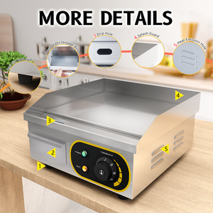 Griglia Elettrica Commerciale Antiaderente da 1700W 380mm per Tortilla e Piastre Elettriche per Ristoranti - Product Image 6