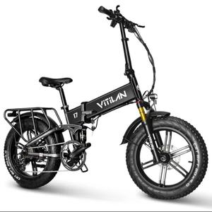 Vélo électrique pliable de montagne 750W pour adultes avec frein à disque hydraulique, vélo électrique à pneus larges 20 pouces, vélo hybride électrique 48V 20Ah, UE Royaume-Uni - Product Image 1