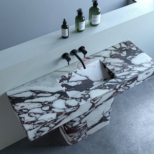 Verde biologico in marmo naturale piedistallo lavello bordo grezzo bacino scultoreo italiano artigianale centrotavola per il bagno - Product Image 2