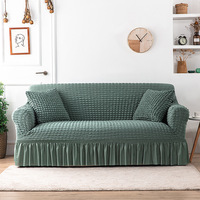 Housse de fauteuil et de canapé avec jupe, durable, lavable, très extensible, protection universelle pour meubles