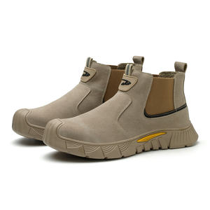 Chaussures <span class=keywords><strong>de</strong></span> Sécurité Anti-Écrasement pour <span class=keywords><strong>Femme</strong></span> avec Embout en Acier, Style Chelsea Bas, en Cuir Bleu pour Soudage en Hiver, Dropshipping Disponible - Product Image 1