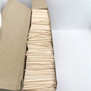 Personalizzato monouso imballaggio sfuso in legno di betulla stecchino cartone naturale stoviglie affilate in legno stuzzicadenti e copertura personalizzata