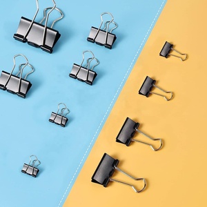 Clips 32mm Tailles Assorties Petit Moyen Grand Clip de Papeterie Couleur Noire pour Bureau École et Maison - Product Image 4