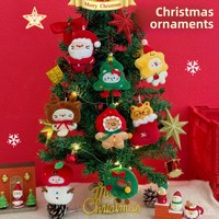 Breloque de sac en peluche de Noël, Pendentif de sac à dos et Porte-clés en peluche douce et mignonne (Père Noël, Renne, Bonhomme de neige), Logo personnalisé, Cadeau unisexe
