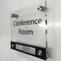 Acryl-Wandschild Türbeschilderung für Büro Individuelles Acryl-Geschäftsschild Personalisiertes Schwebendes Logo Wandmontage für Büro