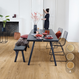 Entrega Rápida, Fácil Instalación, Piso <span class=keywords><strong>Laminado</strong></span> de Vinilo SPC con Aislamiento Acústico y Antideslizante con Diseño de Madera de Roble, Decoración Interior de Lujo - Product Image 2