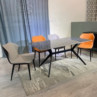 Table à manger en pierre de diamant, meuble de salle à manger moderne, en céramique, résistant au feu et aux hautes températures