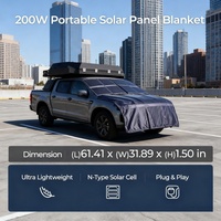 Vente flash : panneau solaire pliable Alecter Solar 100W, noir, monocristallin, certifié TUV, rendement supérieur à 23%, production d'énergie