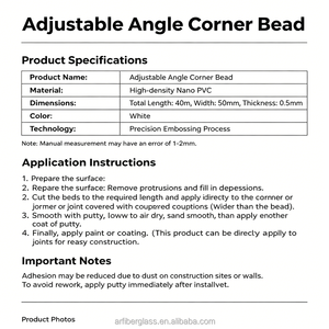 Ruban adhésif perforé en PVC <span class=keywords><strong>pour</strong></span> joints, étanche, <span class=keywords><strong>pour</strong></span> plinthes de plâtre et décoration de plafond, fabriqué en Chine - Product Image 2