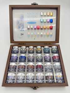 Set di Polveri Cromate Aurora per Unghie, Pigmenti Super Brillanti per Nail Art Fai-da-Te, 24 Colori - Product Image 1