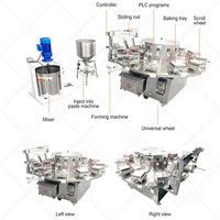Machine commerciale automatique rotative pour la fabrication de cornets de glace, gaufres, gaufrettes au chocolat et cornets de sucre roulés