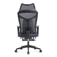 Fauteuil de bureau ergonomique à dossier haut avec repose-pieds en maille, confortable et inclinable, pour la maison et le travail sur ordinateur, vente directe usine