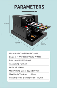 Impression UV DTF A4 Rational avec imprimante UV DTF à plat pour coques de téléphone, stylos, cartes, bouteilles, verre, bois, métal, acrylique - Product Image 5