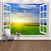 Tapisserie murale 3D Homiest, paysage océanique, soleil, coucher de soleil, mer, plage, tapisserie de fenêtre, chambre à coucher, salon, décoration de la maison