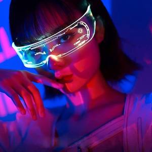 DL-<span class=keywords><strong>gafas</strong></span> plegables para decoración, 7 colores, multimodos, LED, tecnología Ciberpunk, futuristas, para fiesta - Product Image 1