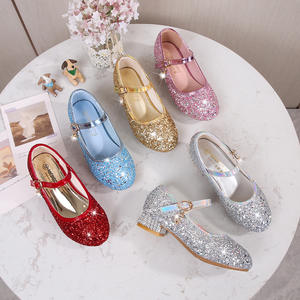 <span class=keywords><strong>Scarpe</strong></span> da Principessa per Bambine con Tacco Basso Mary Jane, Glitterate in Vernice, per Matrimoni e Spettacoli di Pianoforte - Product Image 4