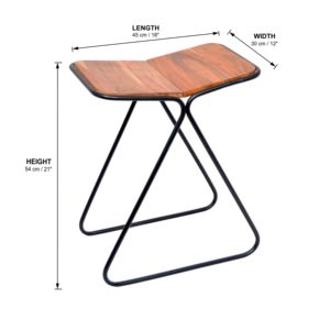 Factory Wholesale Black Iron Metal Counter <b>Stool</b> Bar Chairs With Wooden Seat Customize Design Accepted Kitchen Furniture <b>Stool</b> - Product Image 5