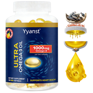 Aceite de Pescado Omega-3 Altamente Purificado en Cápsulas Blandas para la Salud del Corazón, Marca Privada, Natural y Orgánico para Adultos - Product Image 1