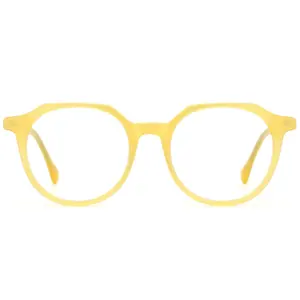 نظارات كلاسيكية عصرية مستديرة من الأسيتات نظارات بصرية بإطار نظارات بصرية عالية الجودة نظارات مانعة للضوء الأزرق للنساء بالجملة