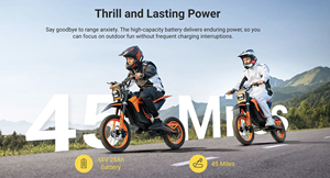 Motocicletas Eléctricas en Stock en la UE, Potencia Nominal de 3000W (pico), Motor de Tracción Media, Suspensión Completa, Neumáticos Anchos, Motocicleta Todoterreno Eléctrica - Product Image 4