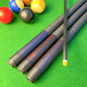 Manche de queue de billard en fibre de carbone de qualité supérieure, nouveau design, joint central, queue de billard 1/2 en deux parties, 19 oz, <span class=keywords><strong>pointe</strong></span> de billard 11,8/12,5 mm - Product Image 2
