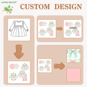 Çocuklar önlüklü giyim bebek bebek çocuk yürüyor kız kardeş giyim noel düğüm nakış elbise seti kıyafet eşleştirme - Product Image 6