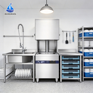 Lavavajillas Comercial de Tipo Campana Directo de Fábrica, SUS 201, Automático, de Alta Capacidad, para Restaurante - Product Image 1
