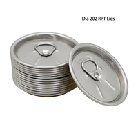 Couvercle à anneau de traction en aluminium facile à ouvrir 202 #   Capuchon de canette de boisson personnalisé RPT