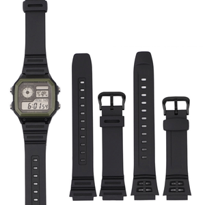<span class=keywords><strong>Bracelet</strong></span> en silicone noir de 18mm pour <span class=keywords><strong>Casio</strong></span> <span class=keywords><strong>Bracelet</strong></span> de <span class=keywords><strong>montre</strong></span> en caoutchouc W-735H SGW-300H à boucle ardillon <span class=keywords><strong>Bracelet</strong></span> de <span class=keywords><strong>montre</strong></span>-<span class=keywords><strong>bracelet</strong></span> - Product Image 1