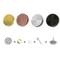 Capuchon de couverture d'entretoise de tête de vis de meubles décoratifs en métal spécial 16mm 19mm 22mm 25mm système de mesure métrique de diamètre plat