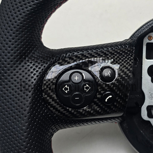 พวงมาลัยคาร์บอนไฟเบอร์ลายฉลุหนังแท้ ดีไซน์เฉพาะ M Performance สำหรับ BMW Mini Cooper S R56 R61 - Product Image 6