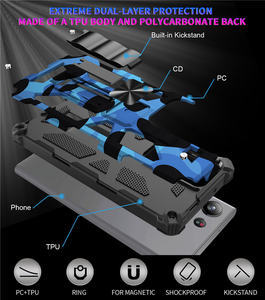 Funda de camuflaje militar para <span class=keywords><strong>Samsung</strong></span> S23 Ultra, soporte de armadura a prueba de golpes, soporte plegable oculto, cubierta trasera de montaje magnético para coche - Product Image 6