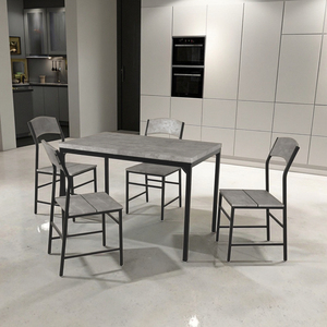 Hot Sale Modern <strong>MDF</strong> <strong>Dining</strong> Room Set New Design Grey <strong>Table</strong> and 4 Chairs - Product Image 3
