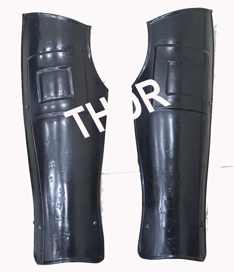 Arbor nautique — fabrication de protège-jambes en spartiate, pour jambe médiéval, en acier noir poli, calibre 18, 300