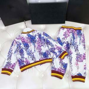 Ropa Infantil de Algodón con Diseño Inspirado en Flores de Glicinia, de Alta Calidad, con Estampado de Logotipo de Marca Famosa Vintage, Moda de Lujo para Niños - Product Image 3