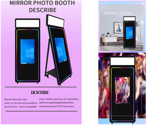 Newest Magic Mirror Photo Booth with Touchscreen, Selfie Digital Mirror <b>Camera</b> and Printer - Product Image 3
