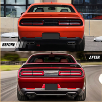 Kit carrosserie large d'usine pour Dodge Challenger 2015-2023 – Amélioration du pare-chocs avant et arrière, capot, style SRT, kit de conversion large