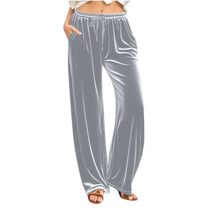 Pantalons de jogging décontractés pour femmes, taille mi-haute, coupe droite, ample, respirant, longueur entière, vente en gros - Product Image 6