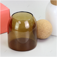 Bocaux à bougies en verre à double paroi en borosilicate de haute qualité, transparents avec couvercle, pour bougies de massage, vente en gros