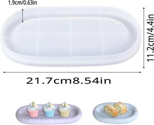 Elliptical Tray Set Silicone <b>Mold</b>, Grid <b>Candle</b> Cup Concrete <b>Mold</b>, Hemp Rope Storage Tank, Hand-made Gypsum Home Decoration <b>Mold</b> - Product Image 2