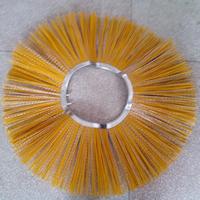 Brosse de balayage industrielle en polypropylène avec segment de remplacement combiné en fil d'acier et anneau de fixation